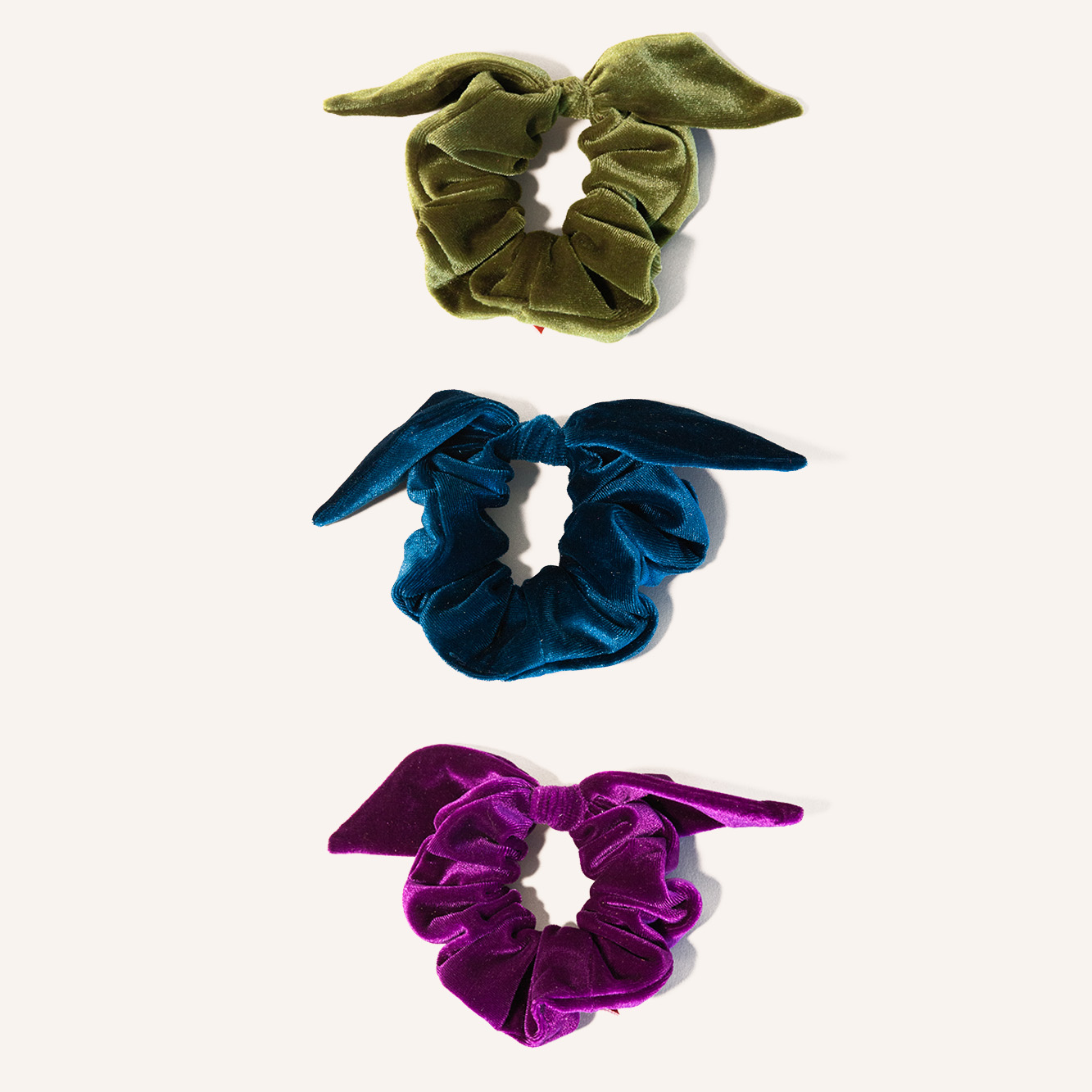 Bunny Ear Scrunchie Set 3 for $30