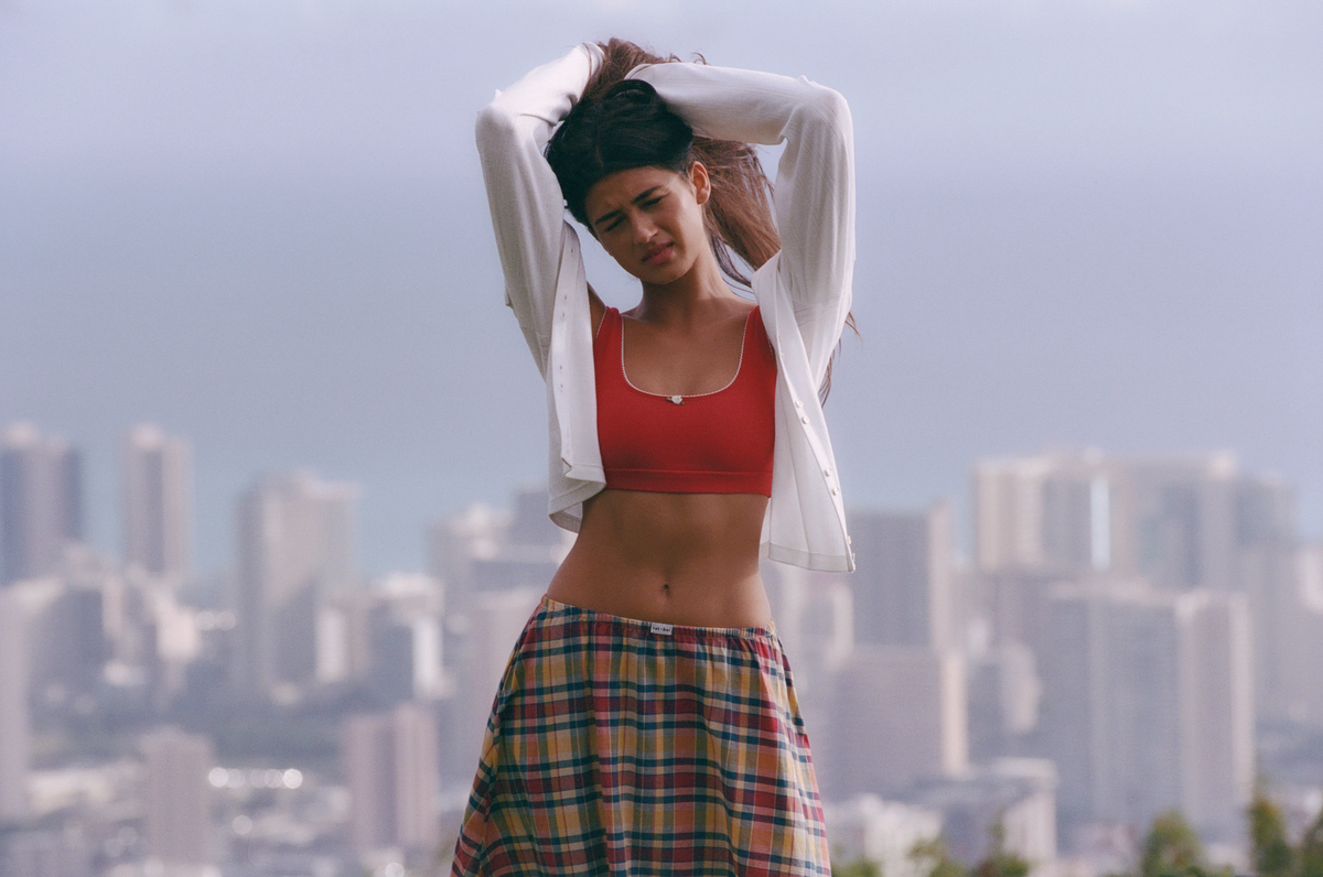 DREAM SKIRT IN CRIMSON TARTAN
