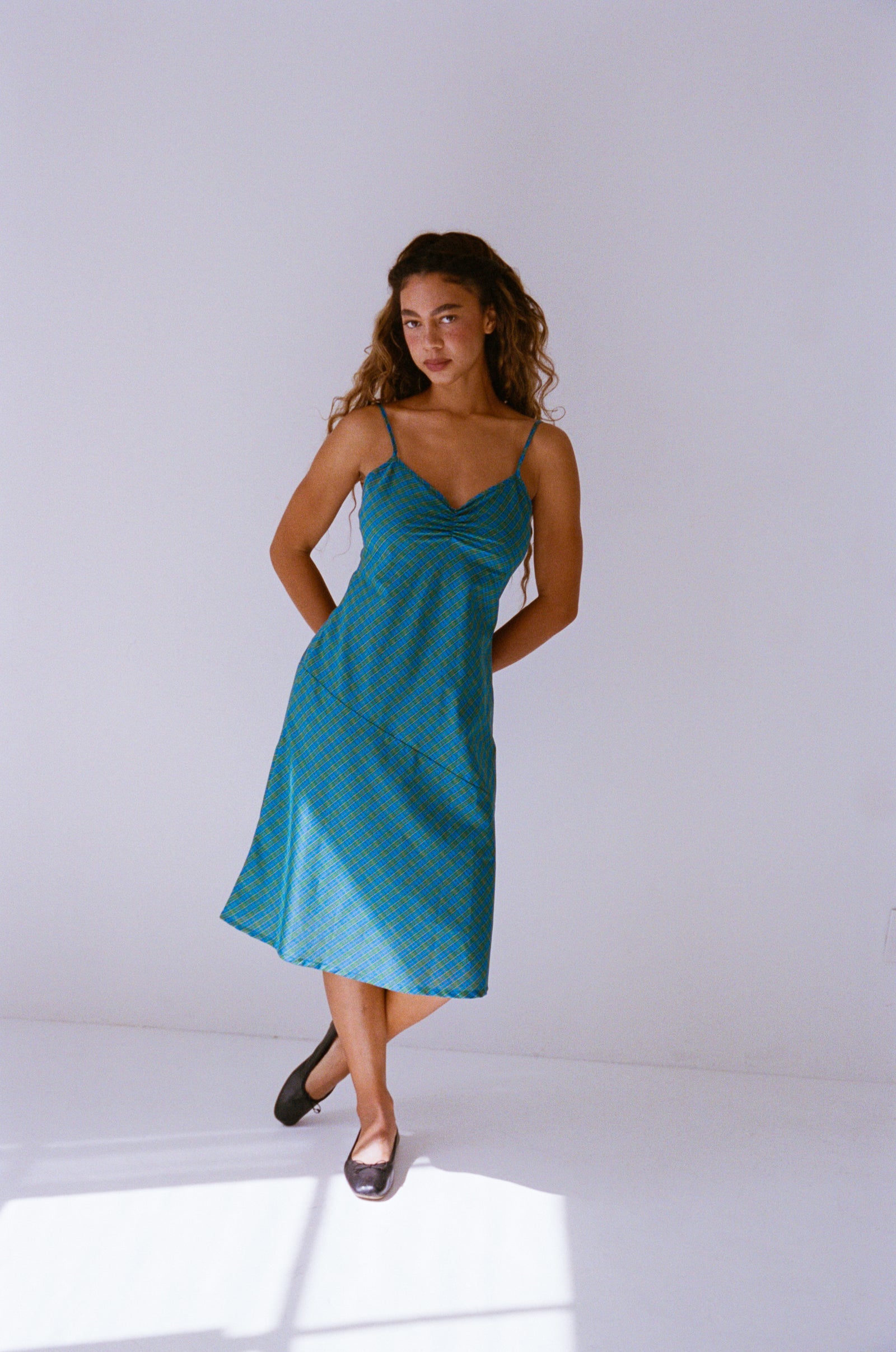 90'S BIAS SLIP DRESS IN MEADOW