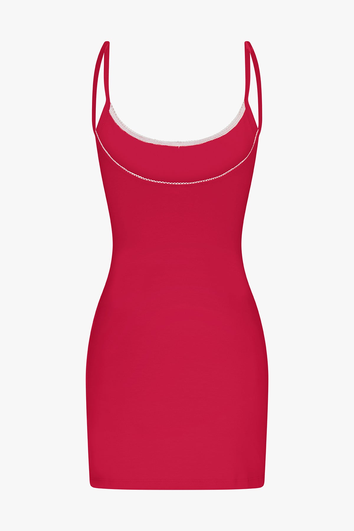 SCOOP BACK CAMI DRESS IN CHERRY