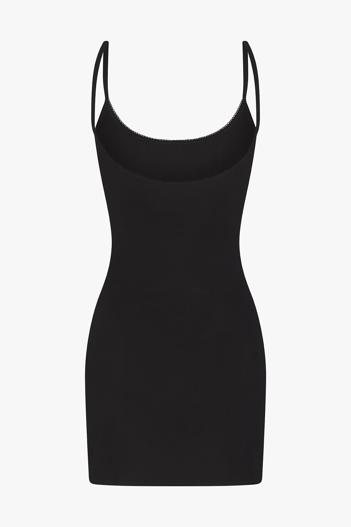 SCOOP BACK CAMI DRESS IN ONYX