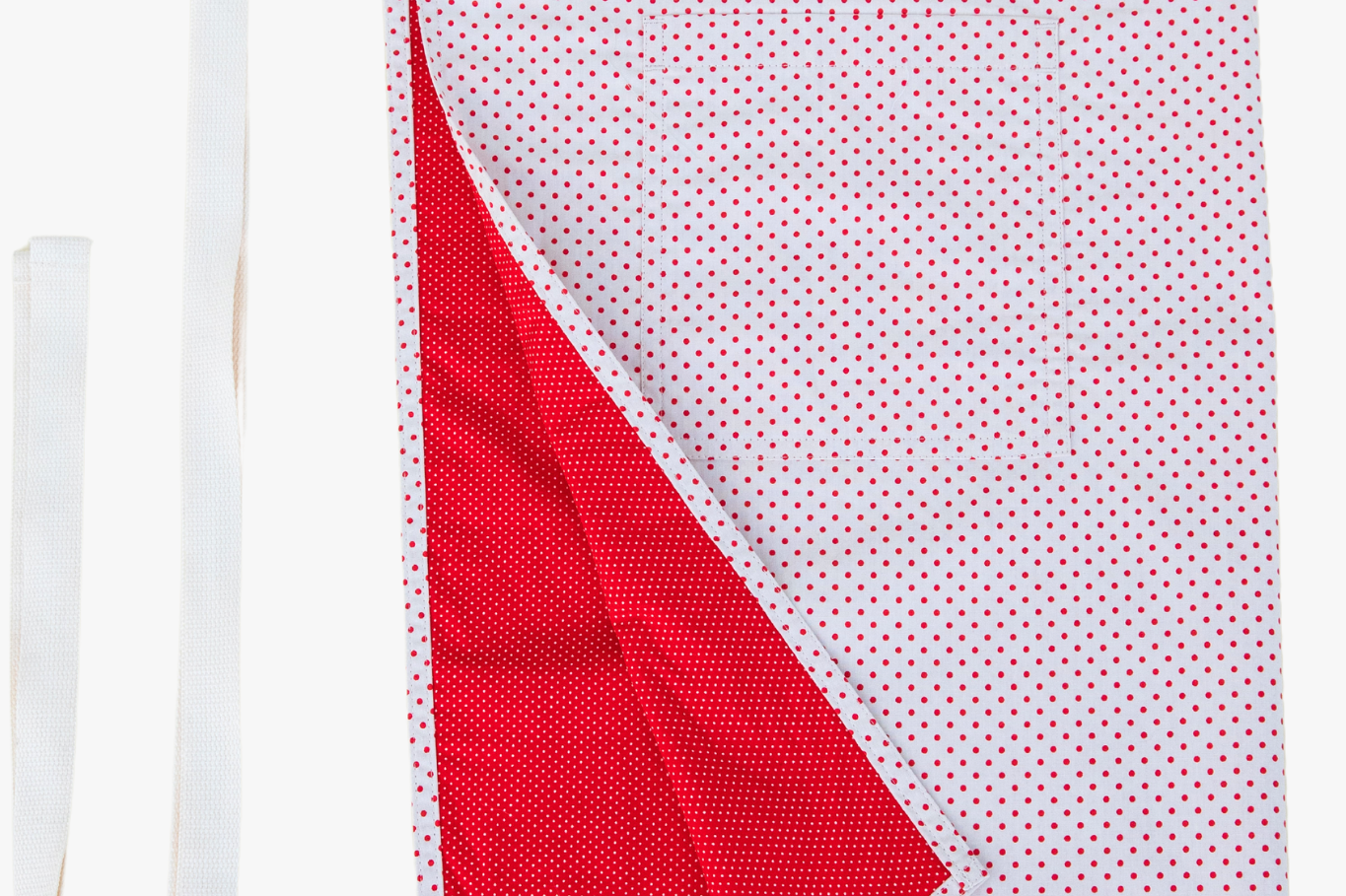 REVERSIBLE BAKER'S APRON SET IN RED DOT