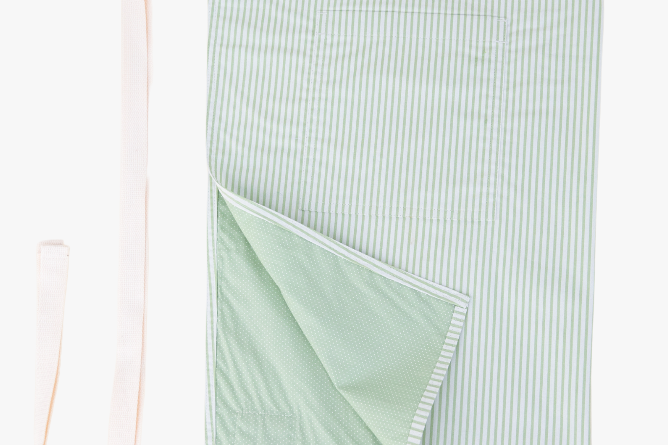 REVERSIBLE BAKER'S APRON SET IN GREEN STRIPE