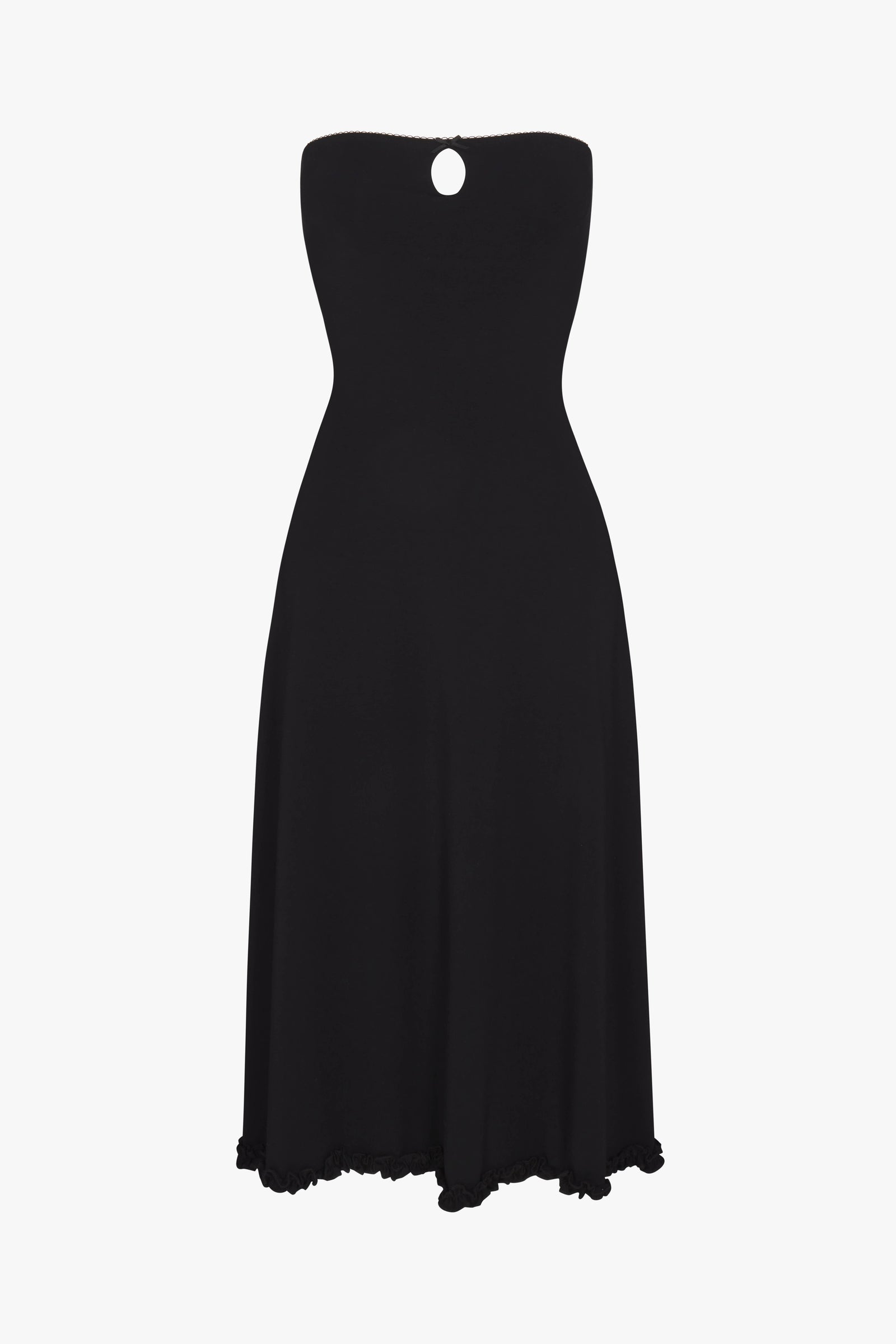 KEYHOLE TUBE DRESS IN ONYX