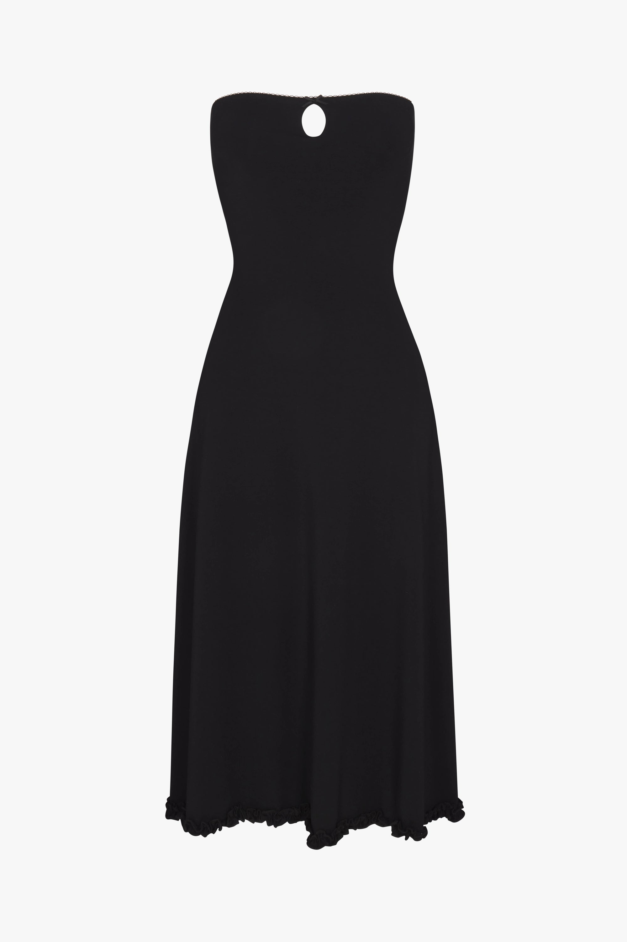 KEYHOLE TUBE DRESS IN ONYX