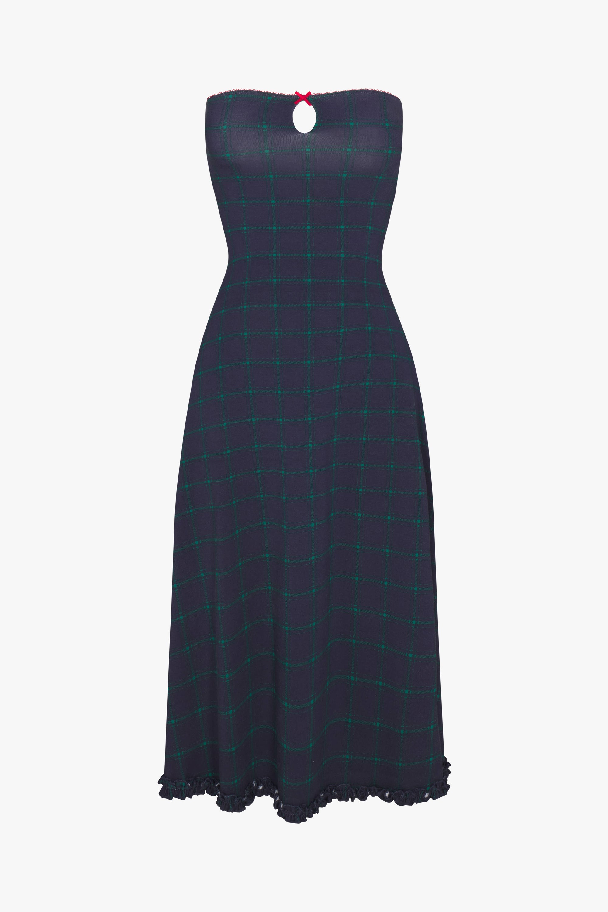 KEYHOLE TUBE DRESS IN OXFORD