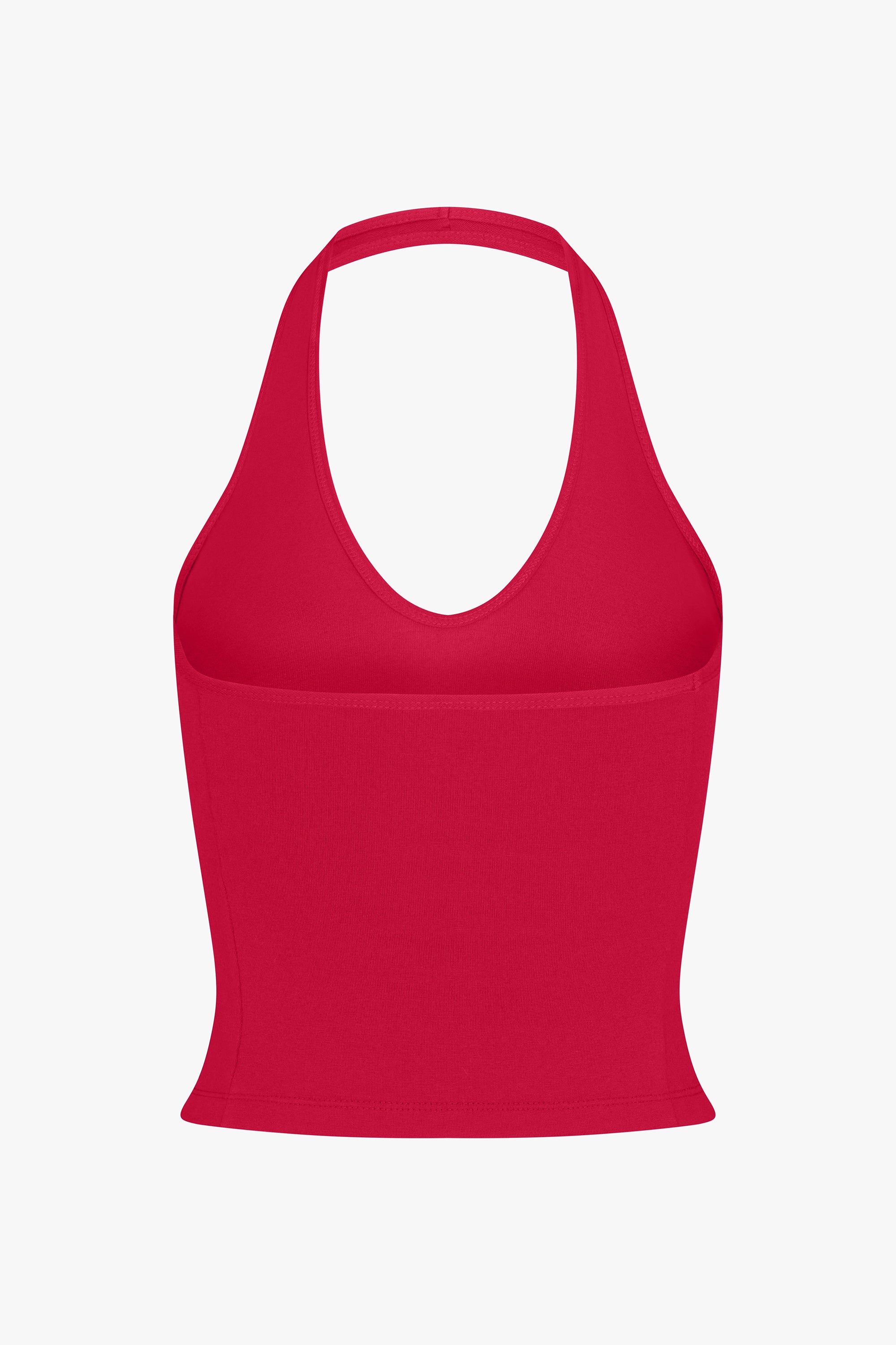 SPORTY HALTER TOP IN CHERRY