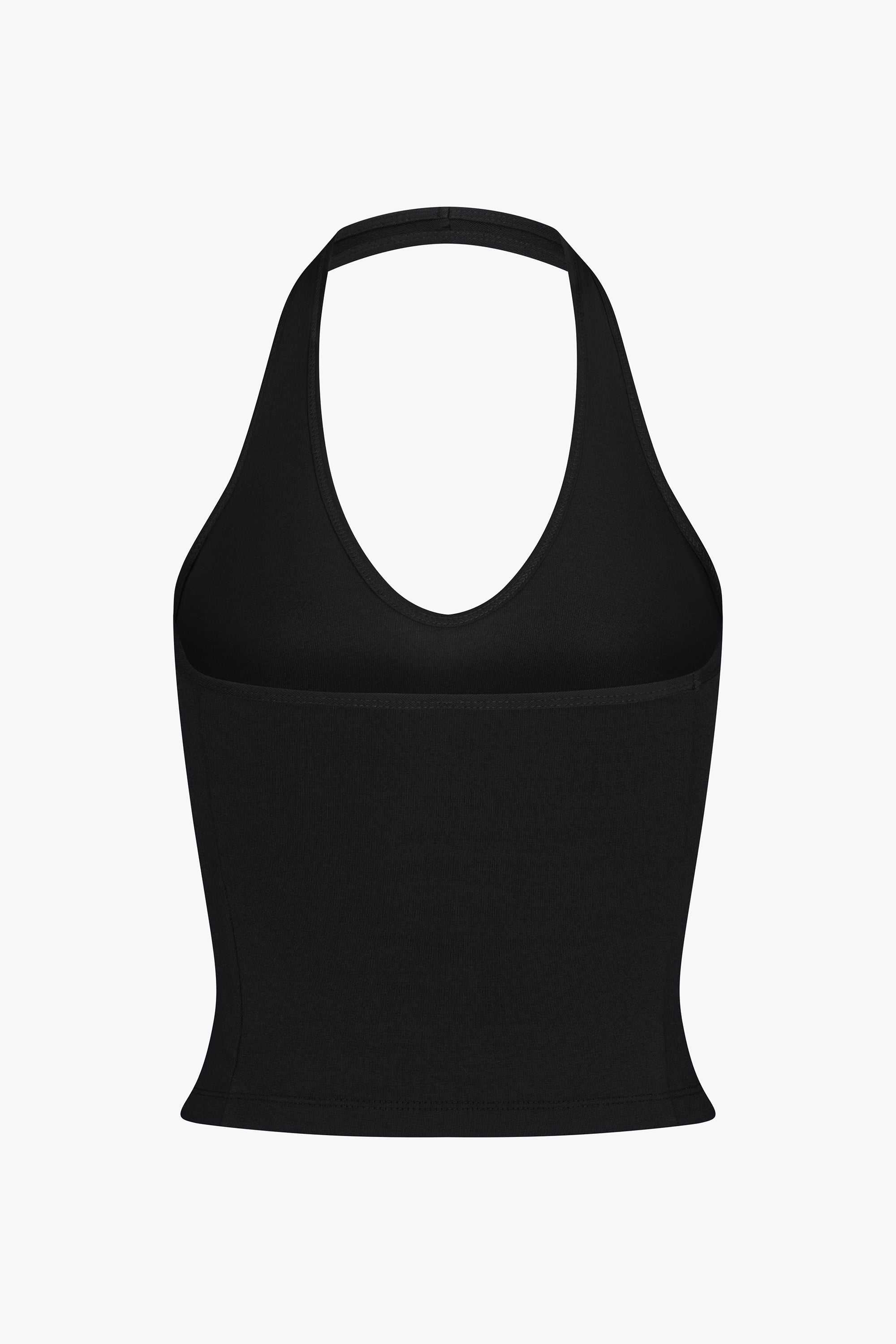 SPORTY HALTER TOP IN ONYX
