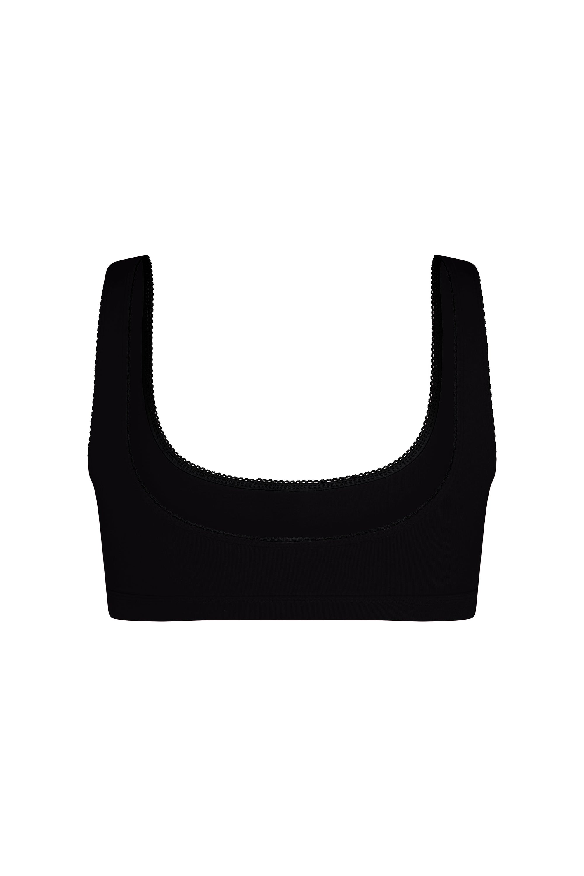 SUPPORT COTTON BRA IN ONYX