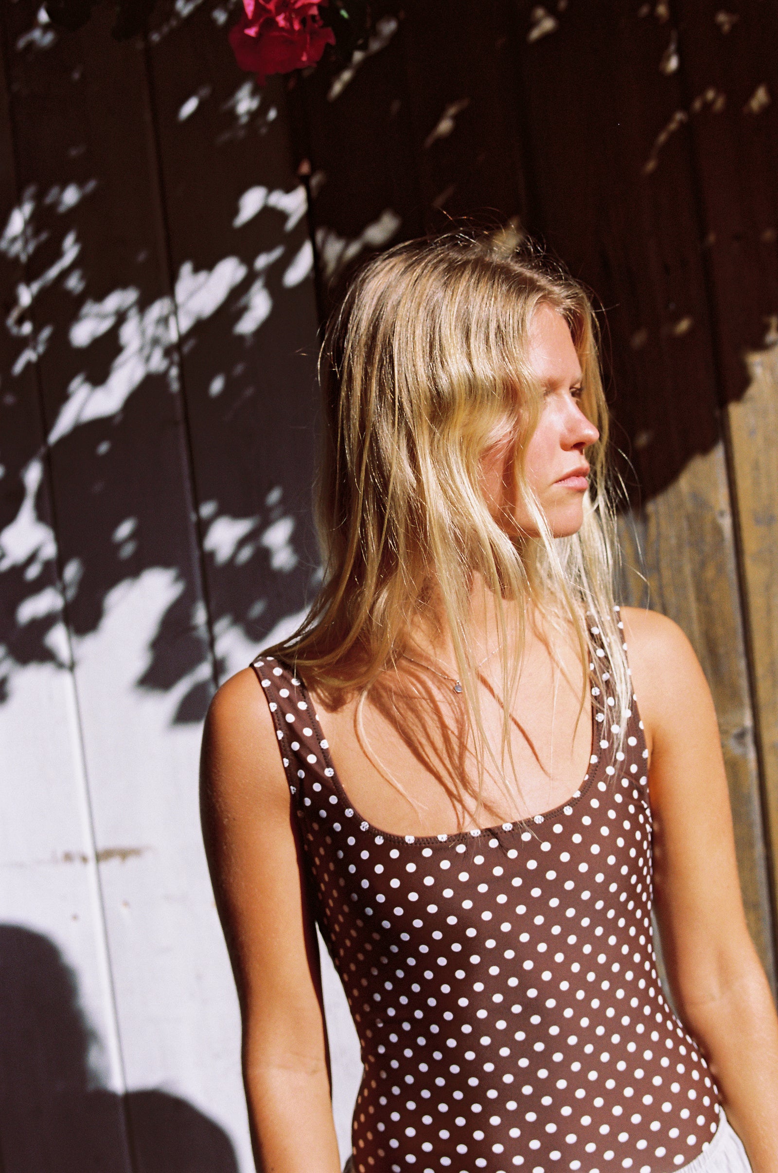 PERFECT ONE PIECE IN MOCHA DOT