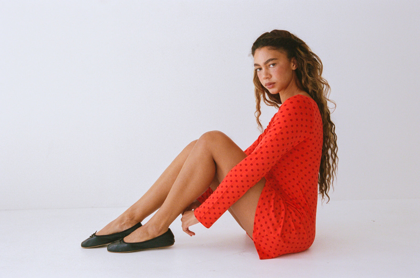 BOATNECK DRESS IN CHILI PEPPER