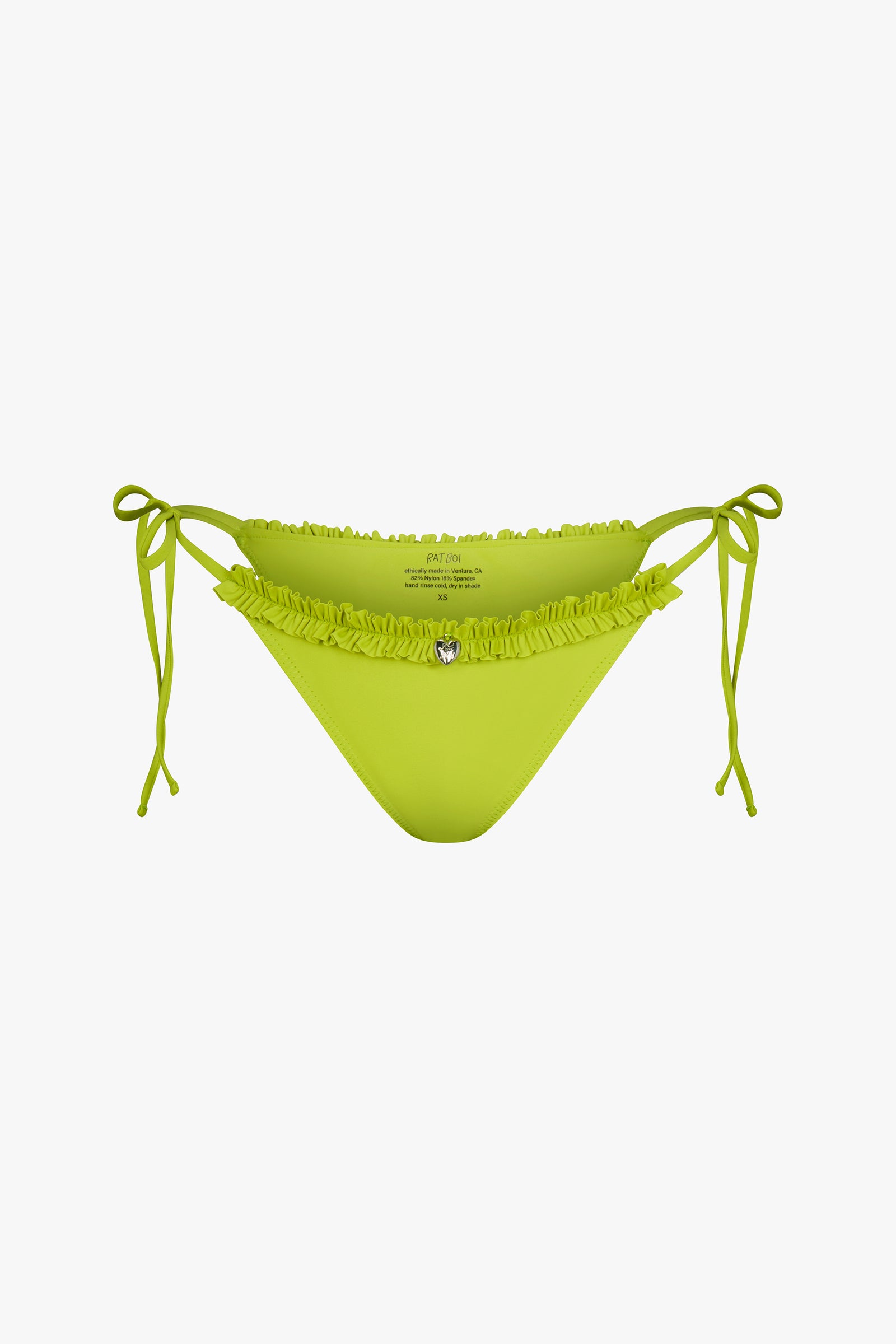 RUFFLE CHARM BIKINI BOTTOM IN PISTACHIO