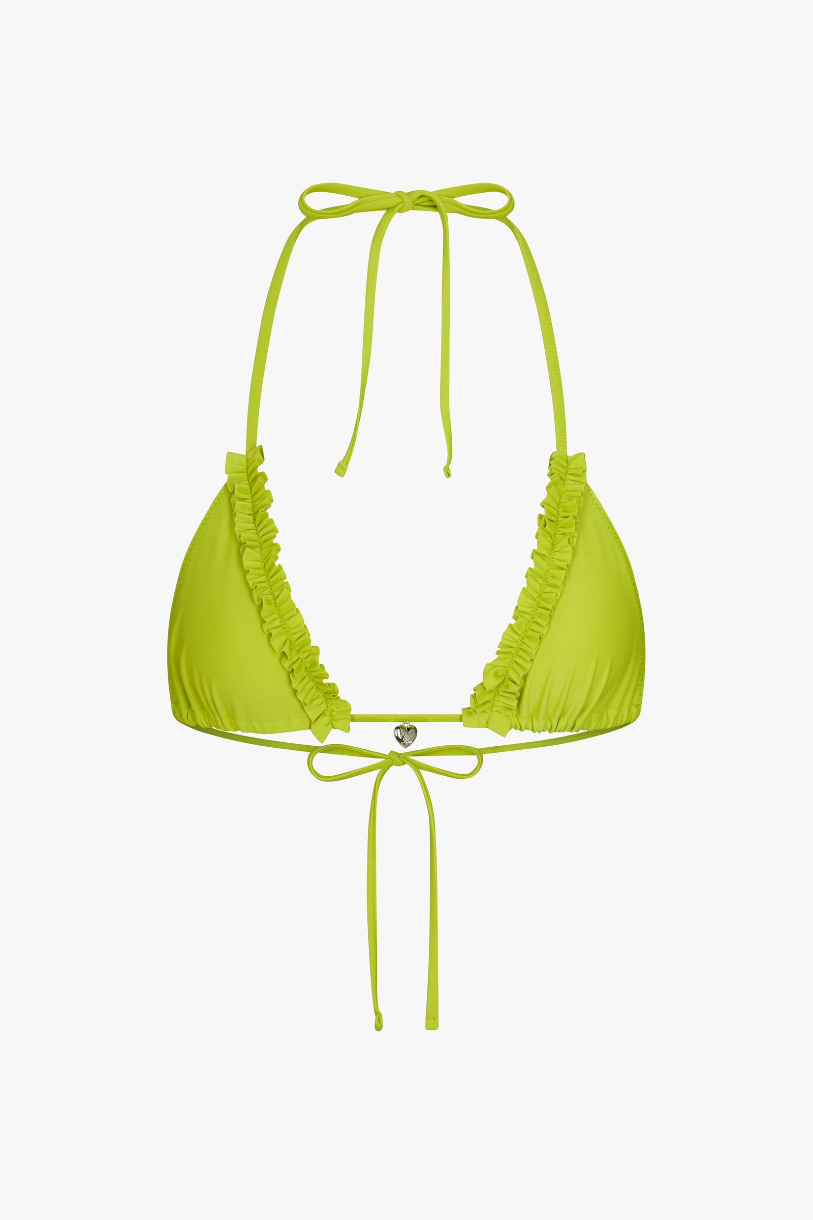 RUFFLE CHARM BIKINI TOP IN PISTACHIO