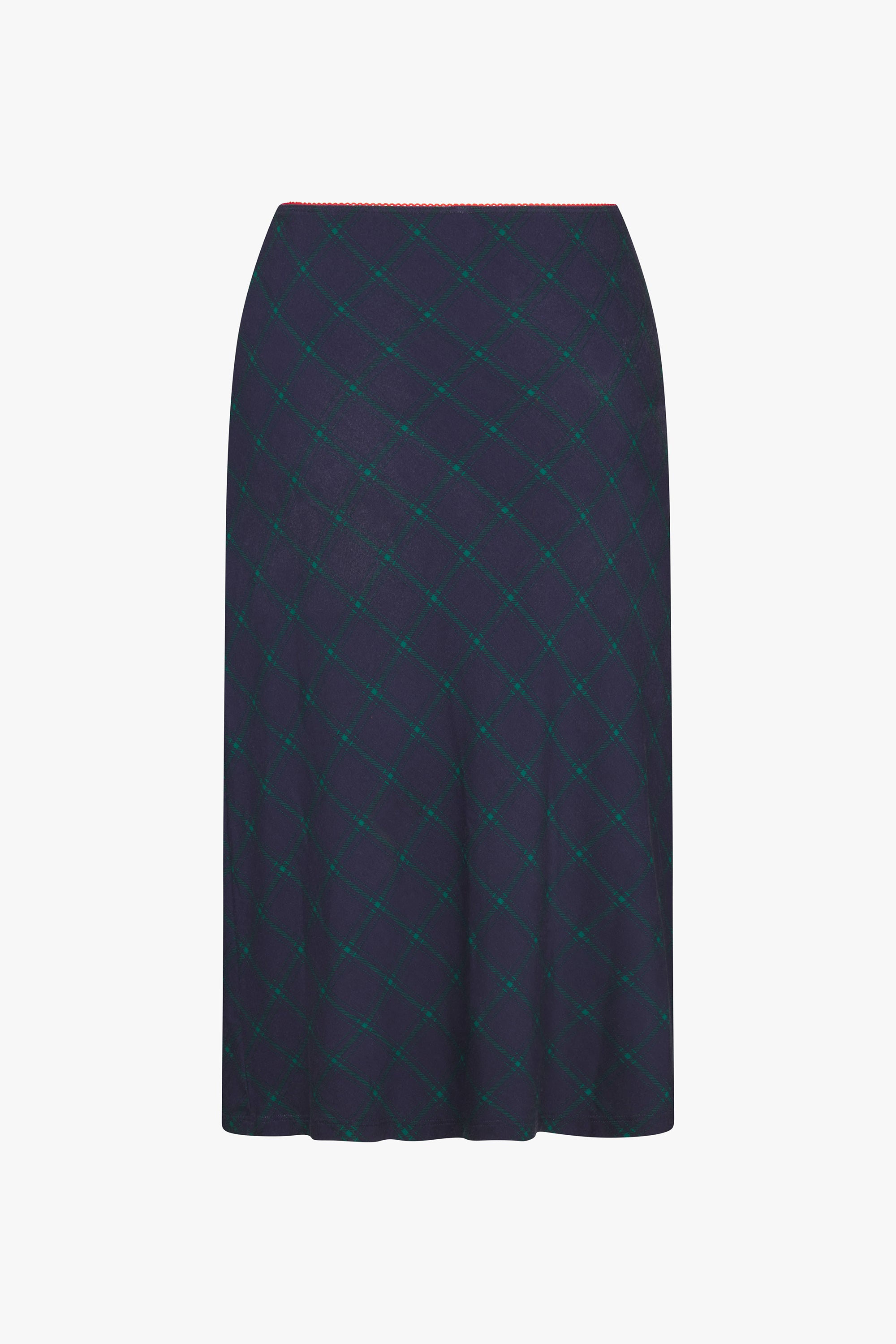 BIAS MIDI SLIP SKIRT IN OXFORD