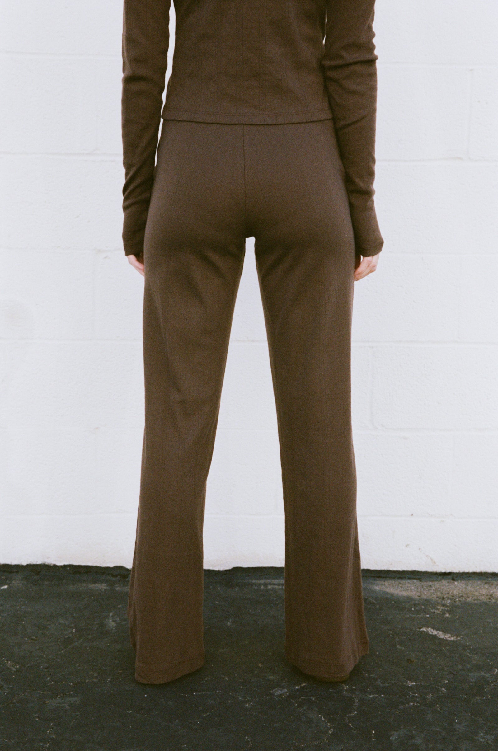 POINTELLE EASY PANT IN COCOA