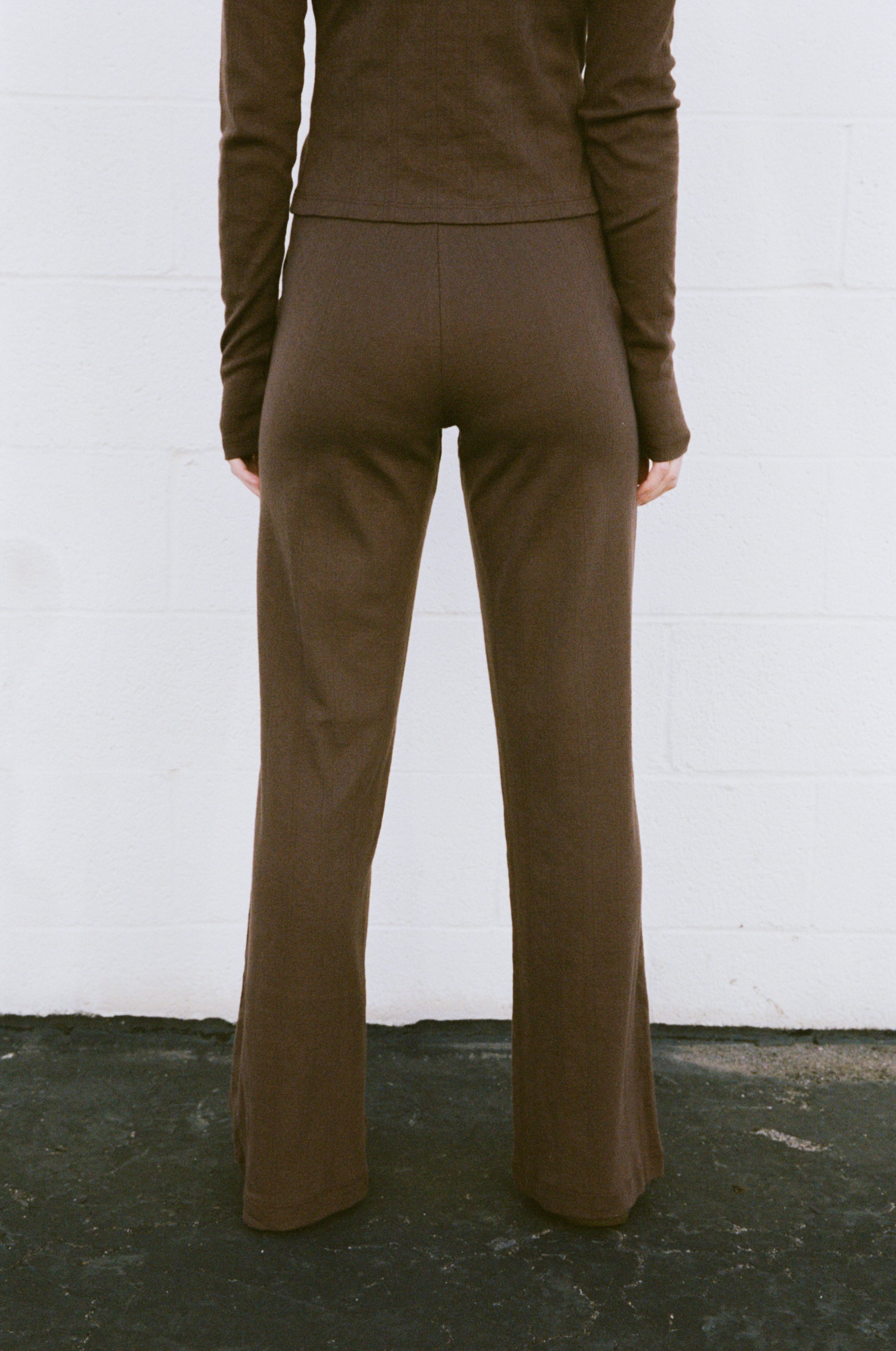 POINTELLE EASY PANT IN COCOA