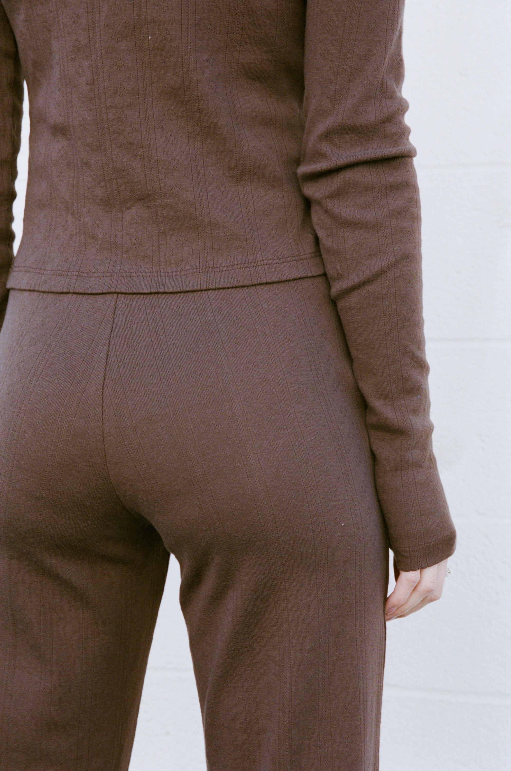 POINTELLE EASY PANT IN COCOA