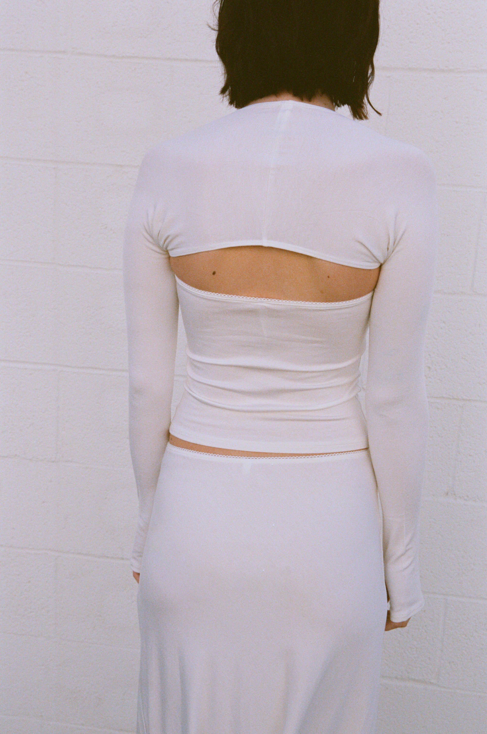 LINED CONTOUR TUBE TOP IN CLOUD