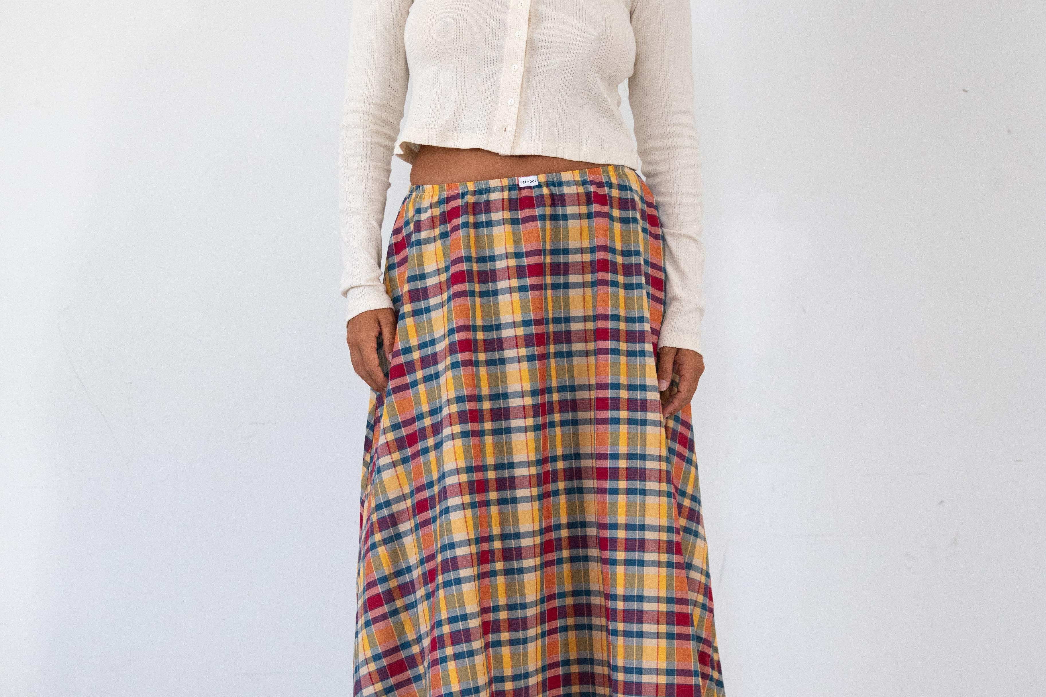 DREAM SKIRT IN CRIMSON TARTAN