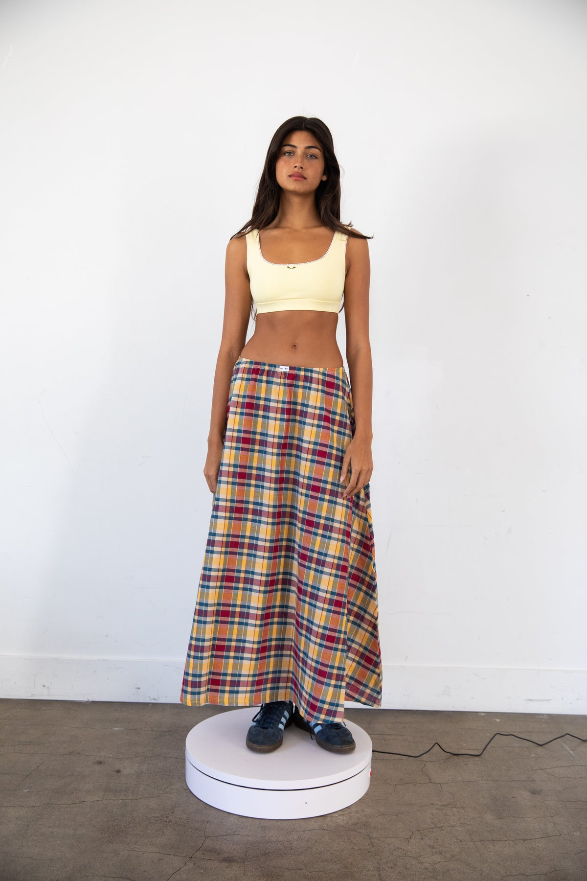 DREAM SKIRT IN CRIMSON TARTAN