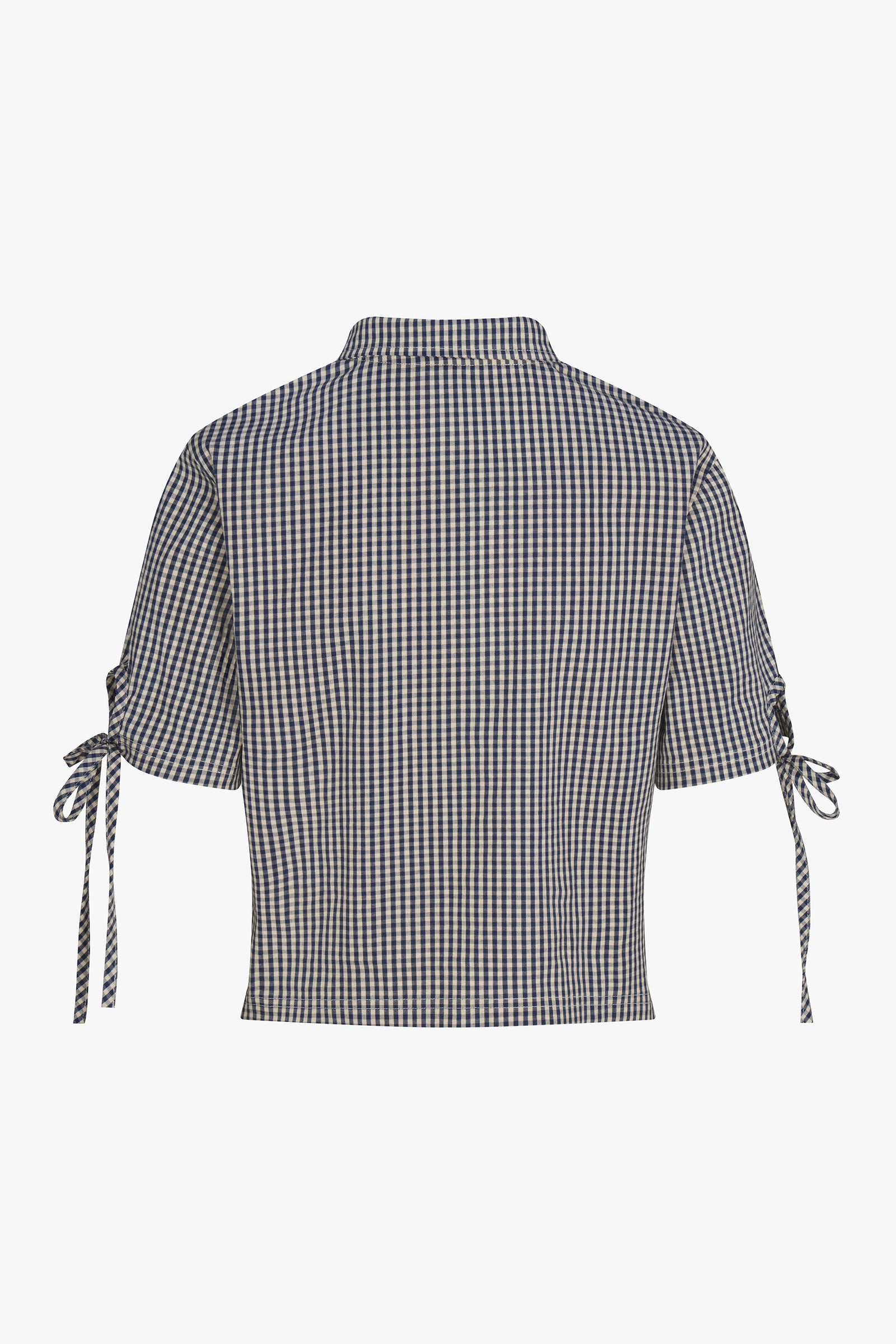 TIE POLO IN NAVY GINGHAM