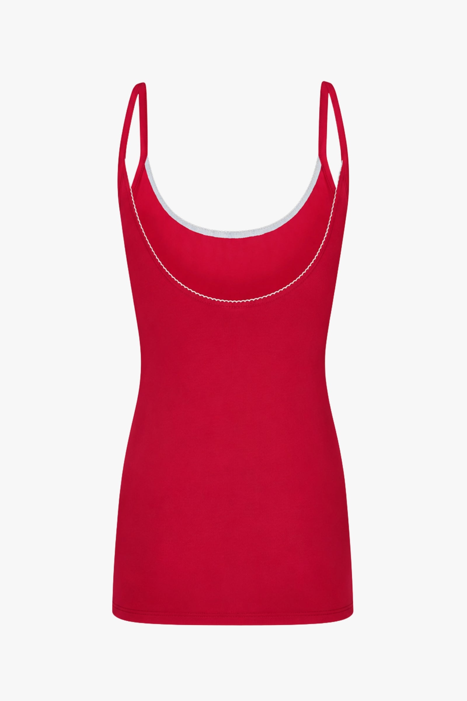 SCOOP BACK CAMI DRESS IN CHERRY