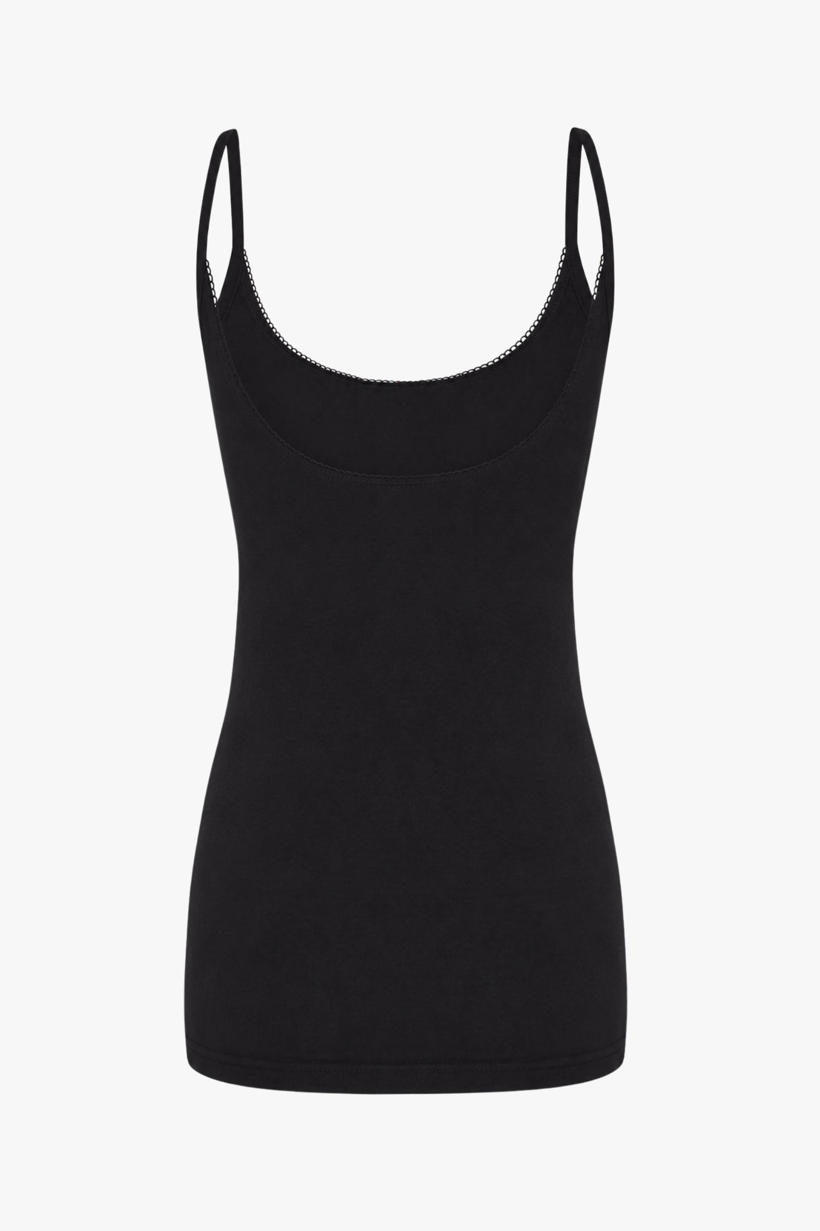 SCOOP BACK CAMI DRESS IN ONYX