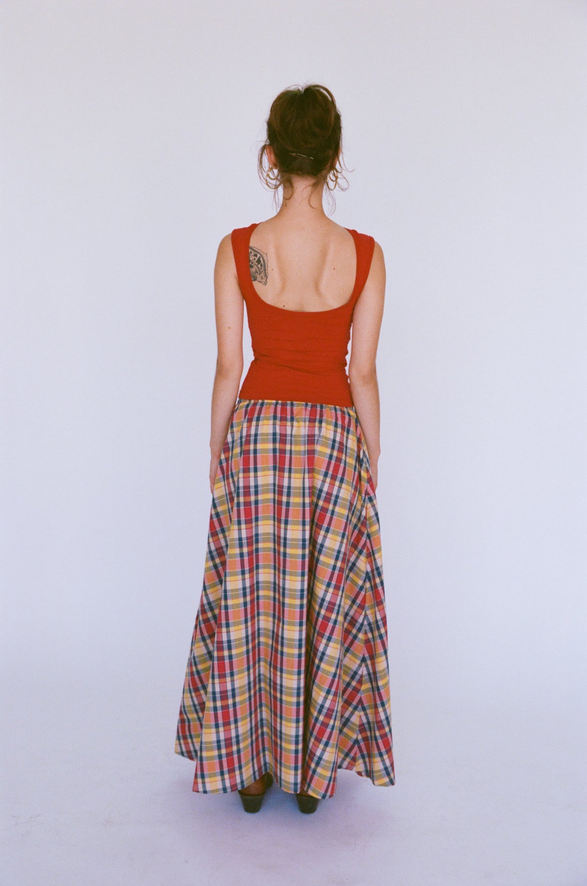 DREAM SKIRT IN CRIMSON TARTAN