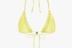 RUFFLE CHARM BIKINI TOP IN BUTTER