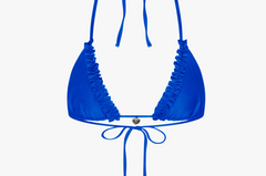 RUFFLE CHARM BIKINI TOP IN ULTRAMARINE