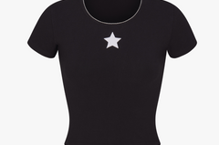 STARGIRL BABY TEE IN ONYX