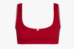 SUPPORT COTTON BRA IN CHERRY