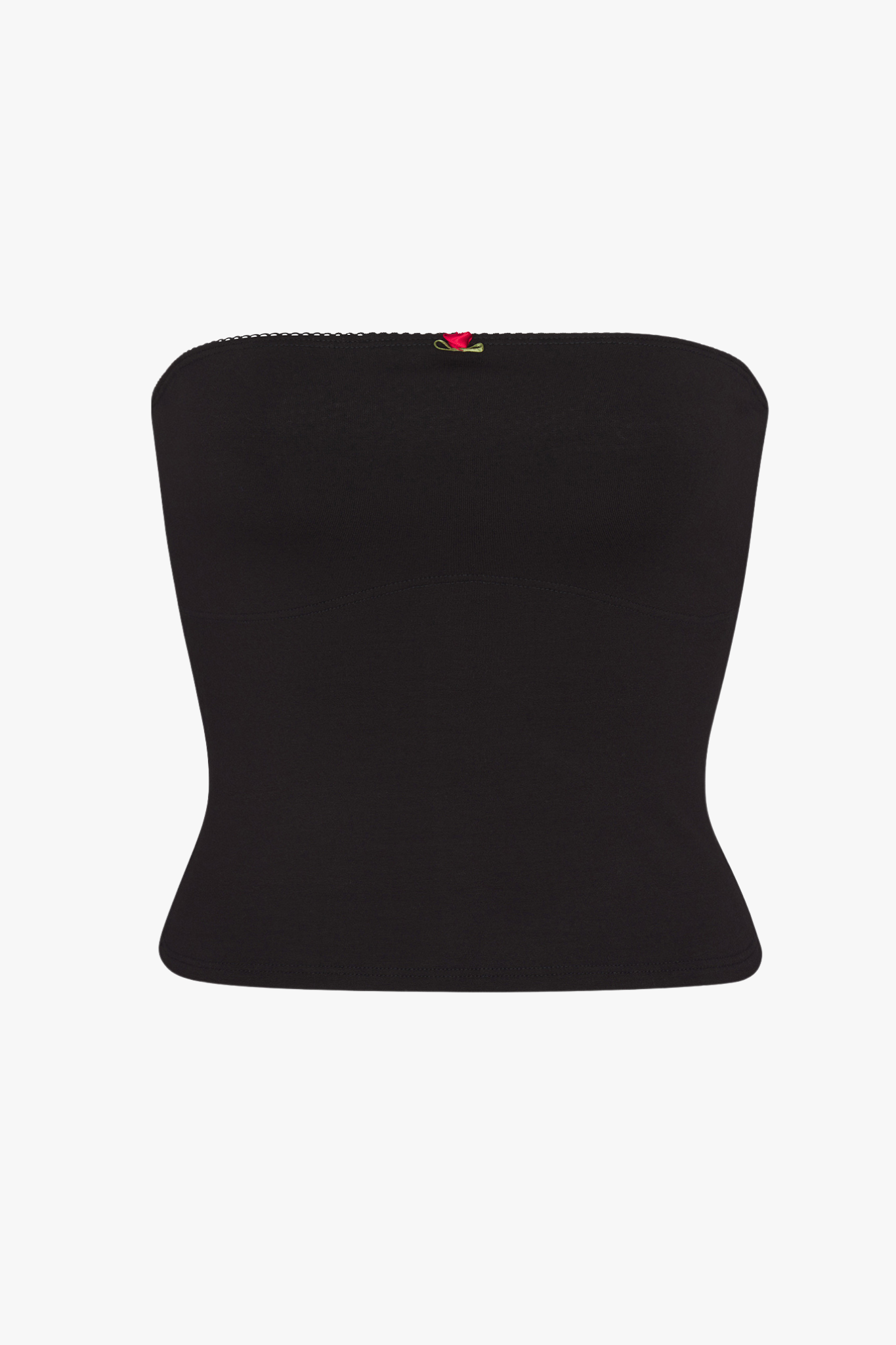 LINED CONTOUR TUBE TOP IN ONYX