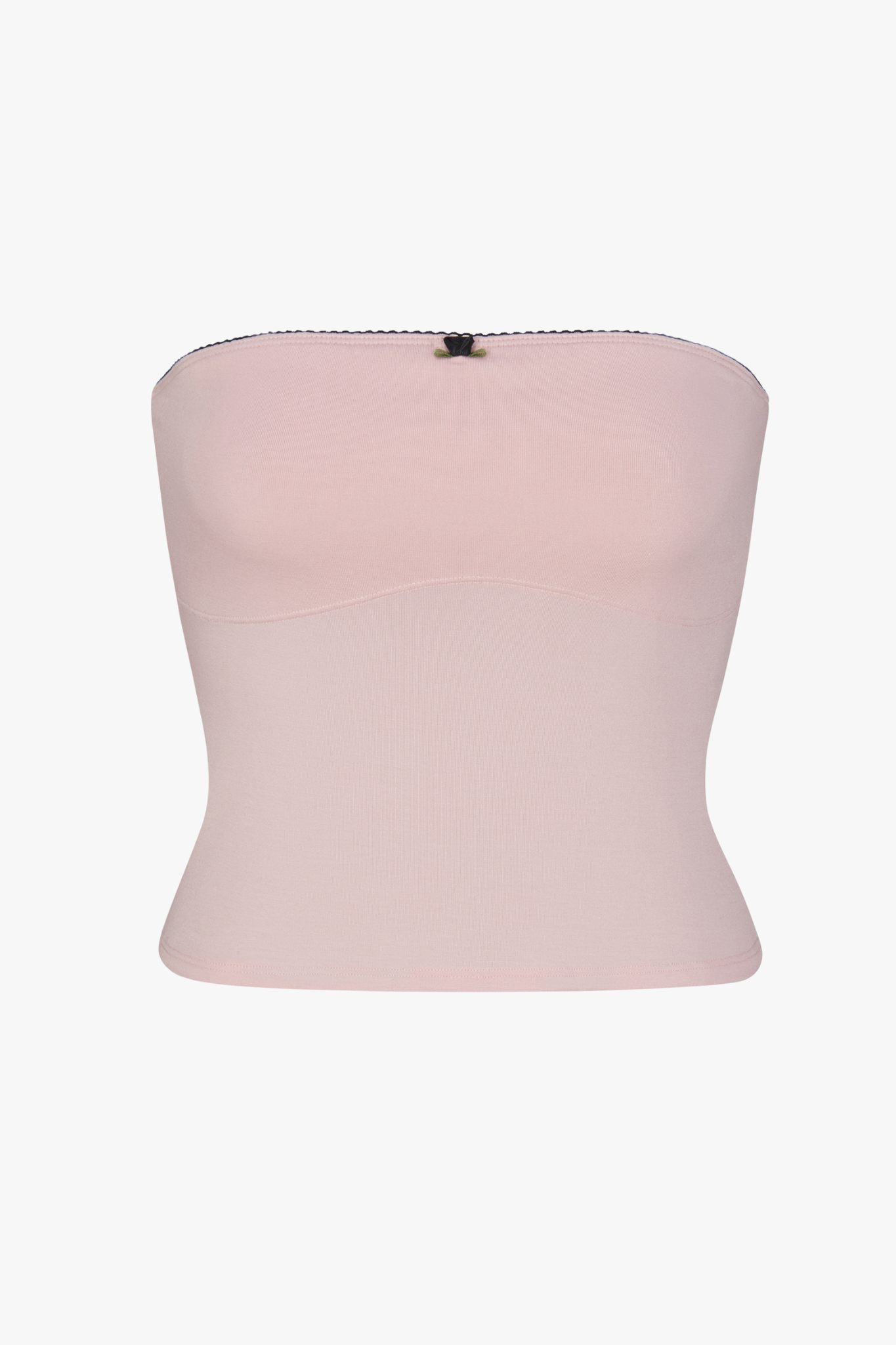 LINED CONTOUR TUBE TOP IN PETAL/ONYX