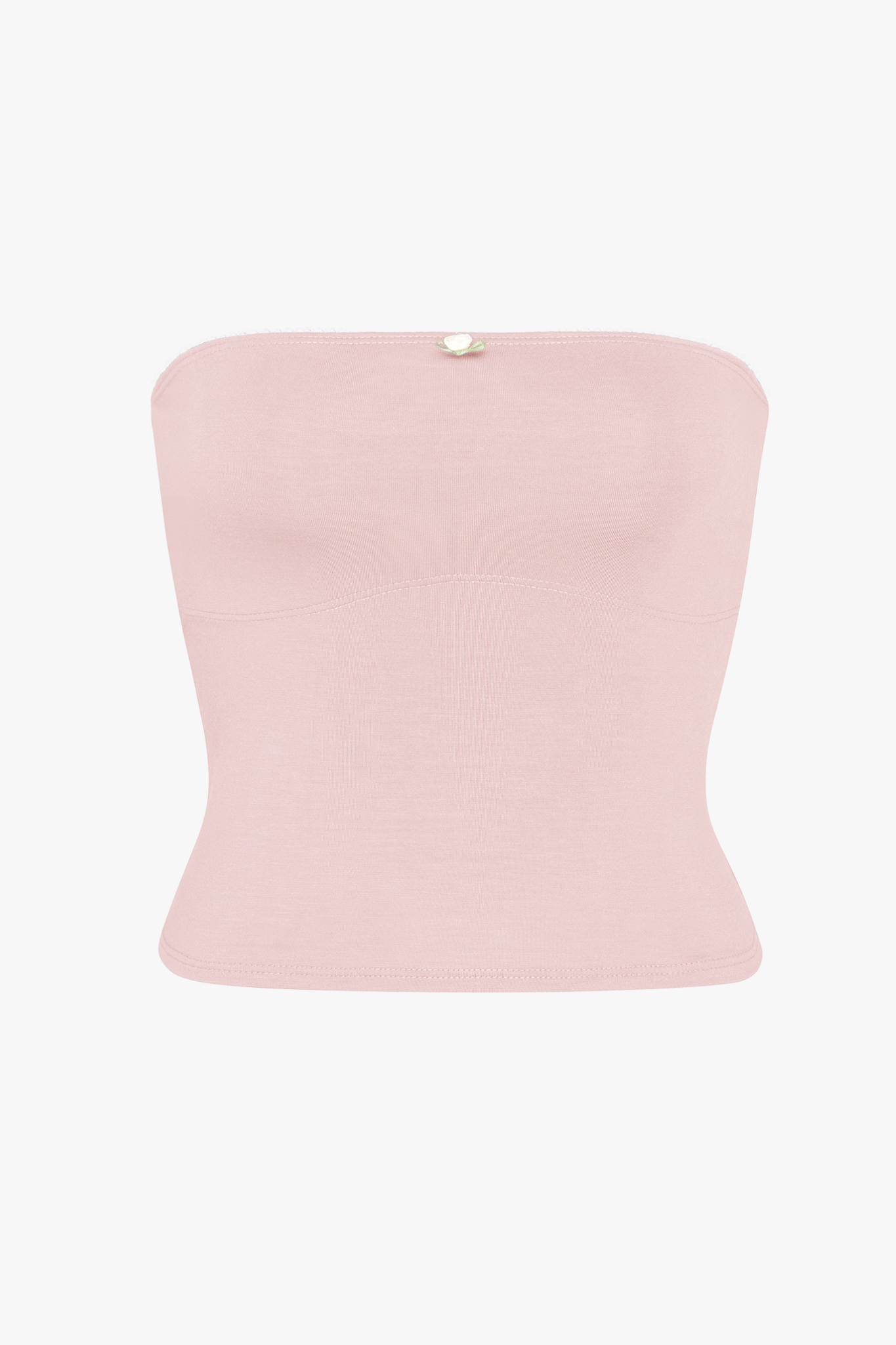 LINED CONTOUR TUBE TOP IN PETAL