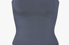 LINED CONTOUR TUBE TOP IN SLATE